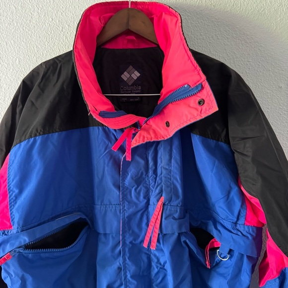 Vintage Columbia Sportswear Nylon Outerwear Large Radial Sleeve Windbreaker Ski - Picture 9 of 16